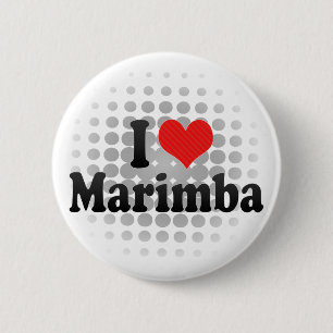 I Love Marimba 6 Cm Round Badge