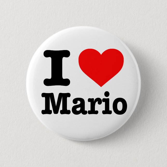 "I love Mario" button (Front)