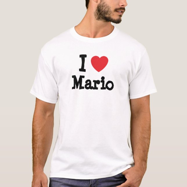 I love Mario heart T-Shirt (Front)