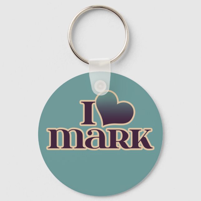 I Love Mark Key Ring (Front)