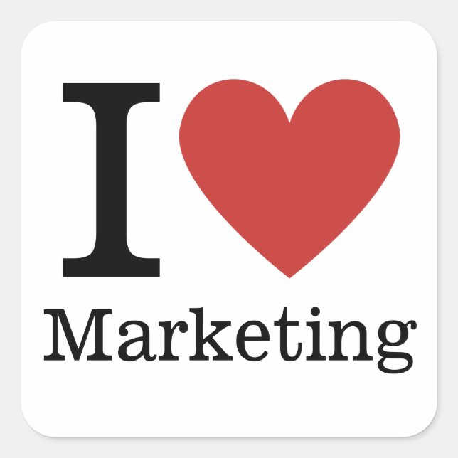I ❤️ Love Marketing - Marketing Dept. - STICKER (Front)