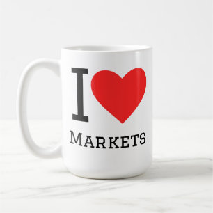 I love markets coffee mug