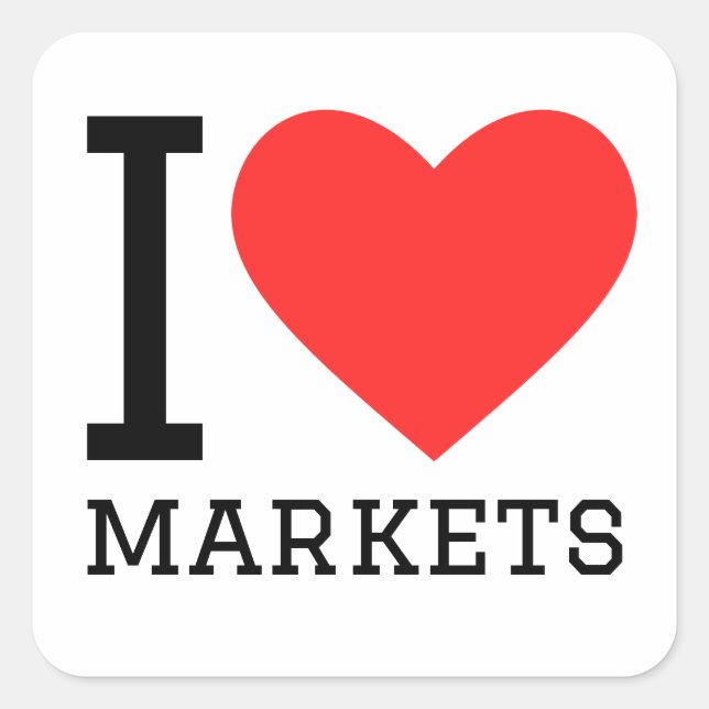 I love markets square sticker (Front)
