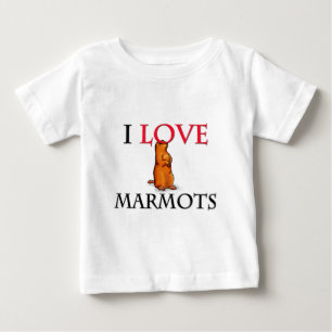 I Love Marmots Baby T-Shirt