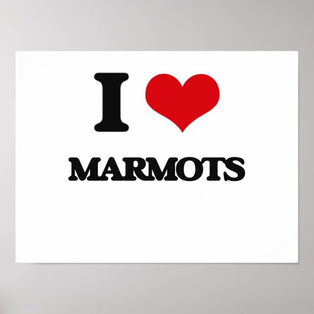 I love Marmots Poster (Front)