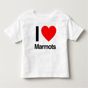 i love marmots toddler T-Shirt