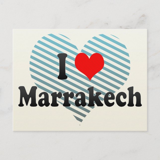 I Love Marrakech, Morocco Postcard (Front)