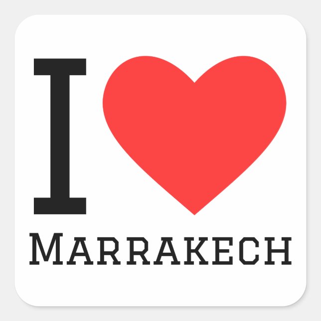 I love Marrakech  Square Sticker (Front)
