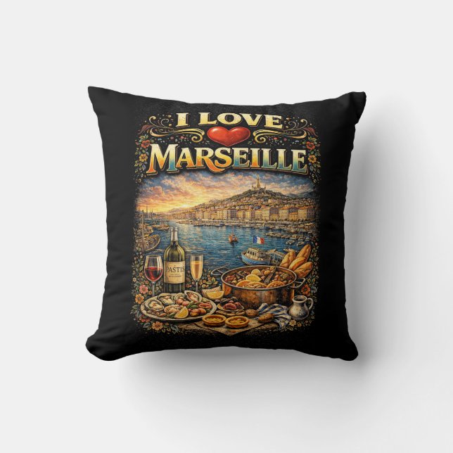 I love Marseille Cushion (Front)