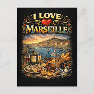 I love Marseille Postcard