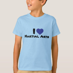 I love martial arts blue heart T-Shirt
