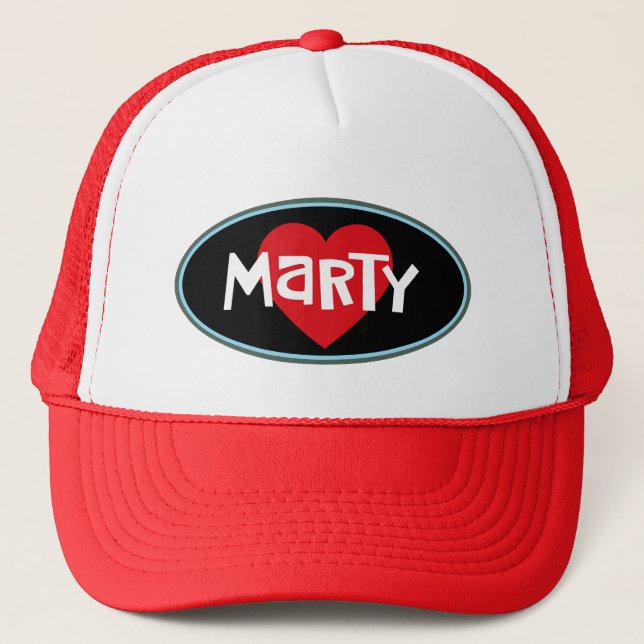 I LOVE MARTY Trucker Hat (Front)
