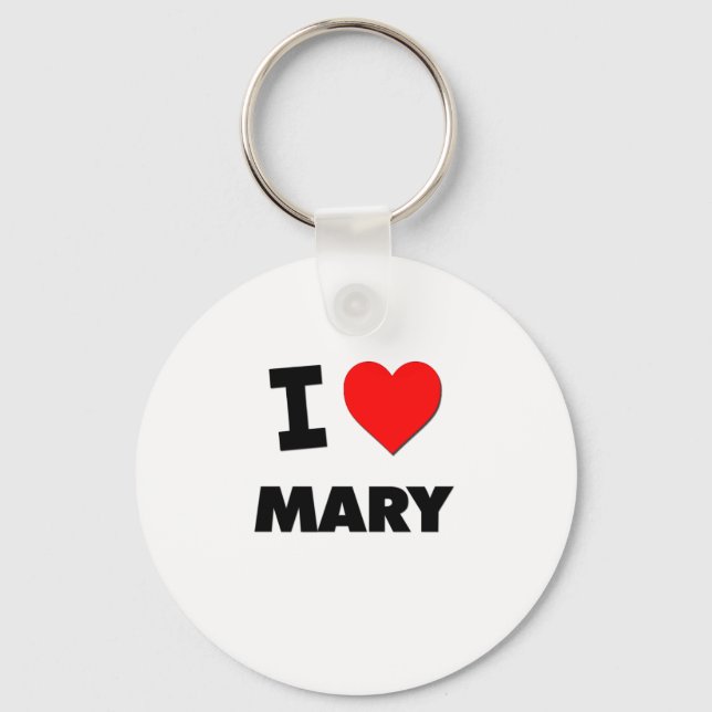 I Love Mary Key Ring (Front)