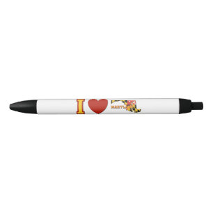 I Love Maryland Black Ink Pen
