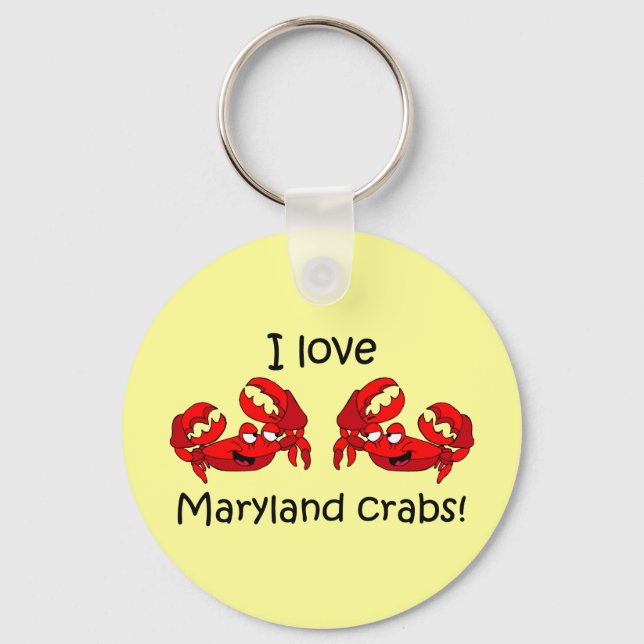 I love maryland crabs! key ring (Front)