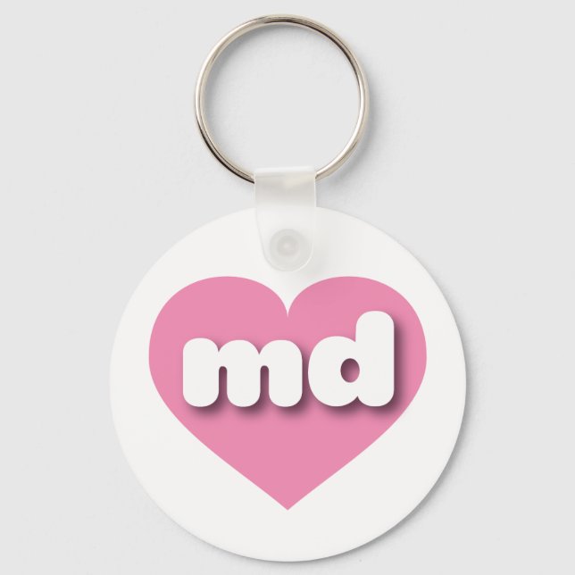 I love Maryland - md pink heart Key Ring (Front)