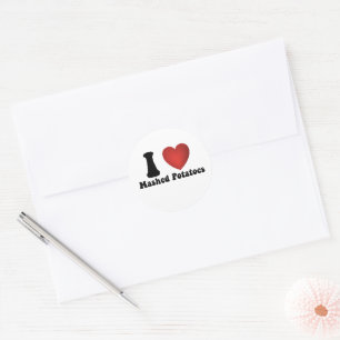 I Love Mashed Potatoes Thanksgiving Dinner Gift Classic Round Sticker