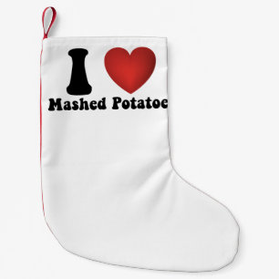 I Love Mashed Potatoes Thanksgiving Dinner Gift Small Christmas Stocking