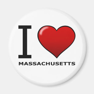 I LOVE MASSACHUSETTS MAGNET