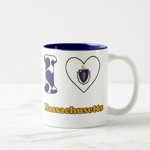 I love Massachusetts Two-Tone Coffee Mug