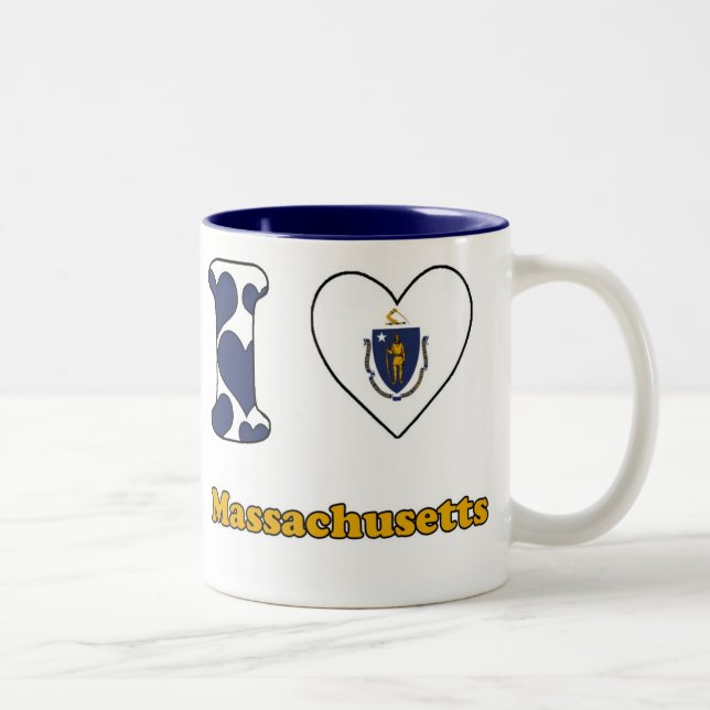 I love Massachusetts Two-Tone Coffee Mug (Right)