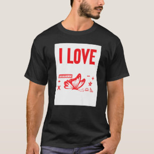 I Love Math And Butterflies   T-Shirt