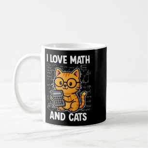 I Love Math And Cats Coffee Mug