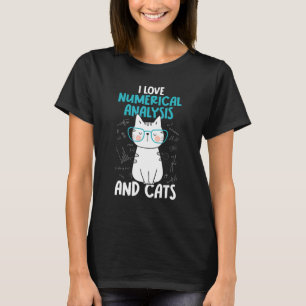 I Love Math and Cats Numerical Analysis T-Shirt