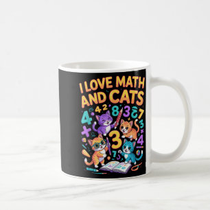 I Love Math And Cats Teacher Student Coffee Mug