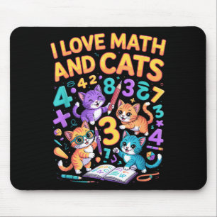 I Love Math And Cats Teacher Student Mouse Pad