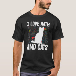 I Love Math & Cats Toddler Mathletics Love Birthd T-Shirt