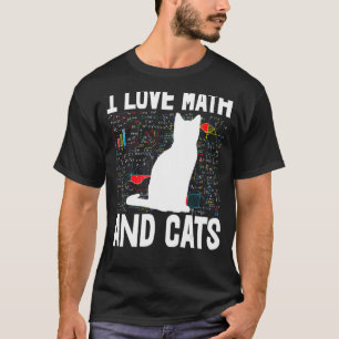 I Love Math & Cats Toddler Mathletics Love Birthd T-Shirt