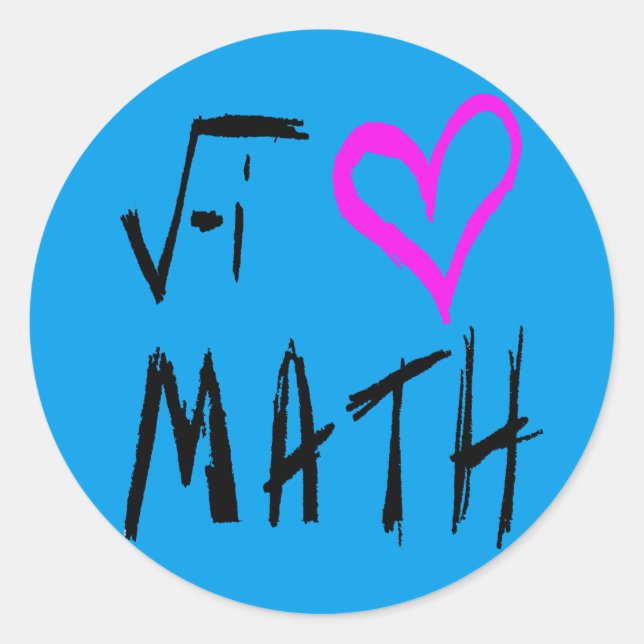 I love math classic round sticker (Front)