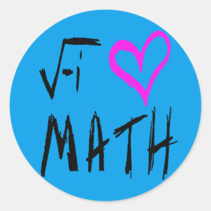 I love math classic round sticker