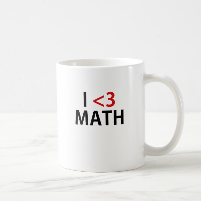 I Love Math Coffee Mug (Right)