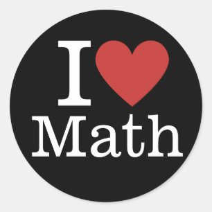 I ❤️ Love Math for Students/Faculty Classic Round Sticker