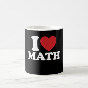 I Love Math I Heart Groovy Retro Coffee Mug