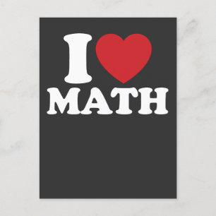 I Love Math I Heart Groovy Retro Invitation Postcard