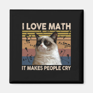 I Love Math It Makes People Cry Cat Lover Magnet