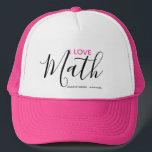 I Love Math - Math Girl Hat<br><div class="desc">Because we love math.</div>