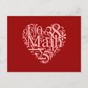 I Love Math Postcard