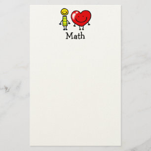 i love math stationery