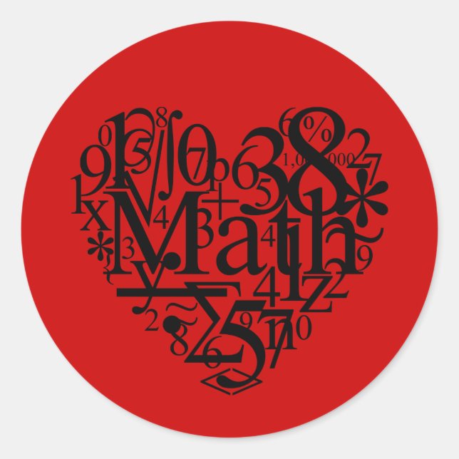 I Love Math Sticker (Front)