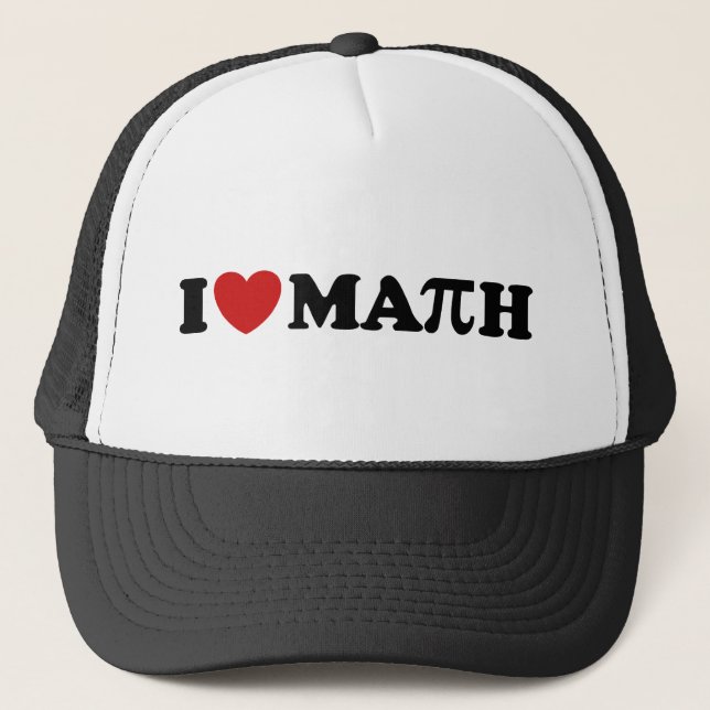 I Love Math Trucker Hat (Front)