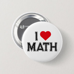 I Love Math Vintage Retro Math 6 Cm Round Badge