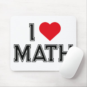 I Love Math Vintage Retro Math Mouse Pad