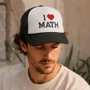 I Love Math Vintage Retro Math Trucker Hat