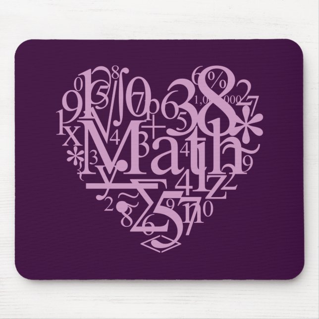 I Love MathMousepad Mouse Pad (Front)