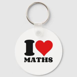 I LOVE MATHS KEY RING