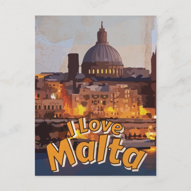 I Love Matla Vintage travel poster Postcard (Front)